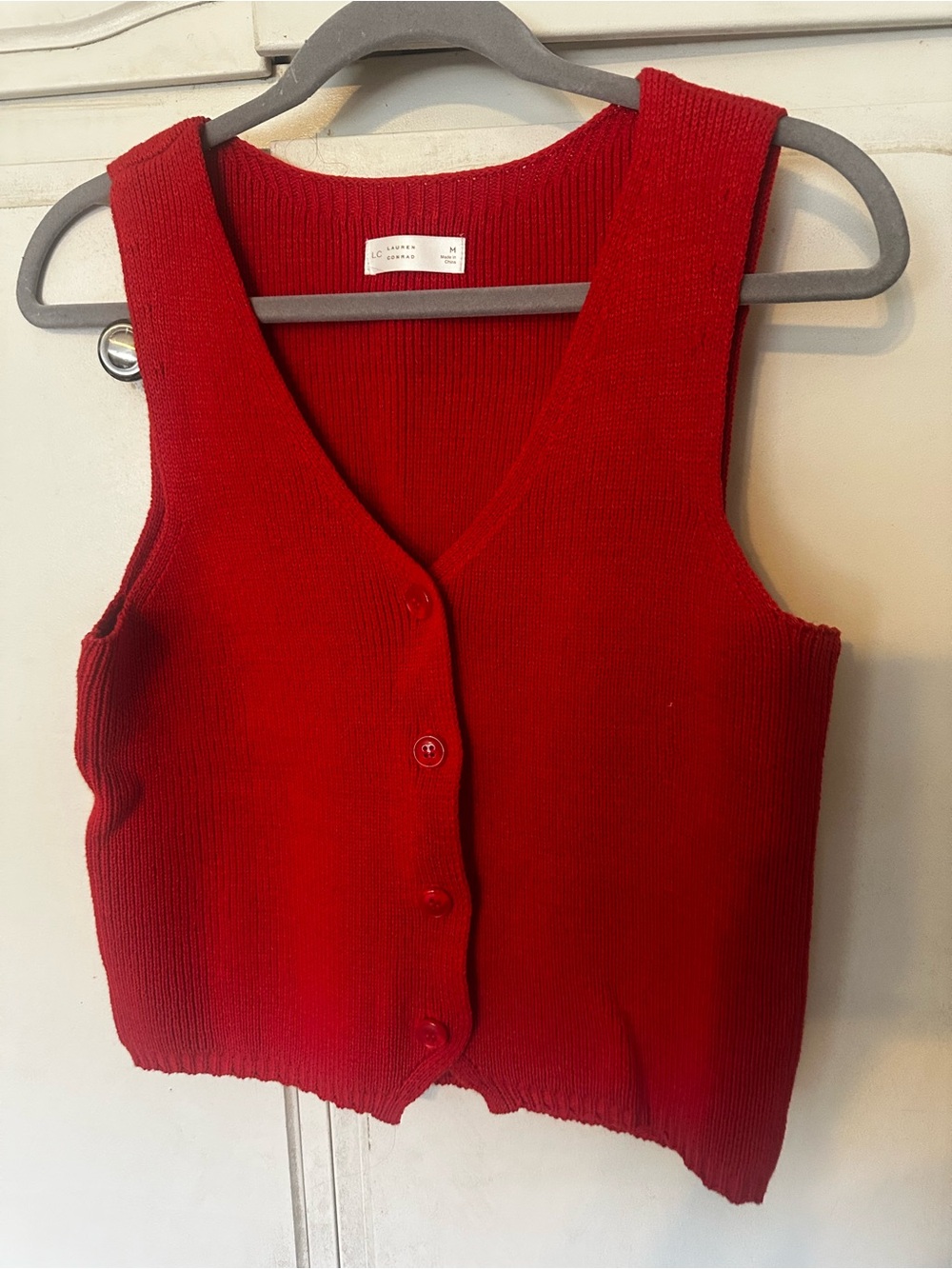 LC Lauren Conrad Button Up Sweater Vest NWOT - Picture 6 of 11
